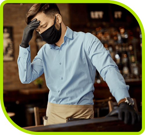 Tired Waiter in Cafe 1